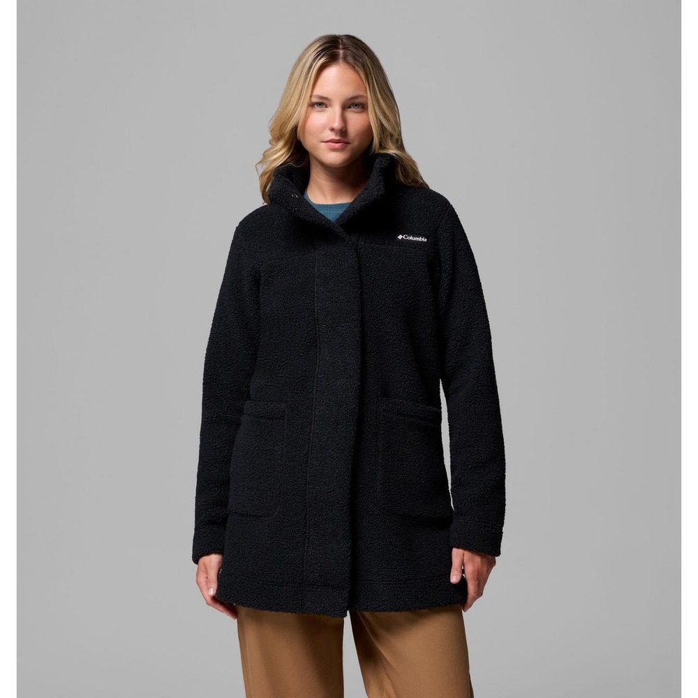 Columbia Women's Panorama Long Sherpa Fleece Jacket Black Size L